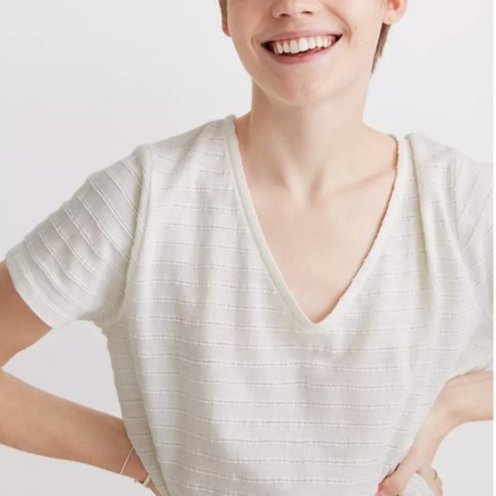 NWT Madewell boxy textured flowy top
